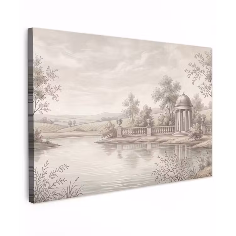 Terras - Water - Natuur - Landschap Tuinposter op houten frame 2 cm dik klein -3d