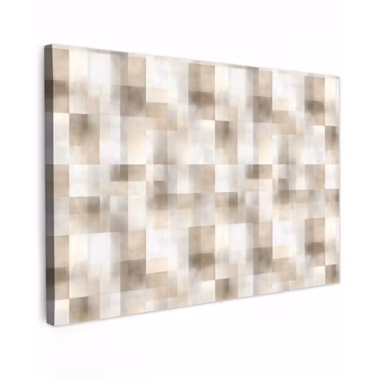 Textuur - Linnen - Beige Tuinposter op houten frame 2 cm dik klein 845 -3d