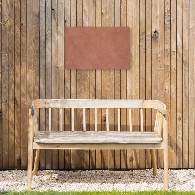 Textuur - Roodbruin - Grof - Modern Tuinposter op houten frame 2 cm dik klein -sfeer4