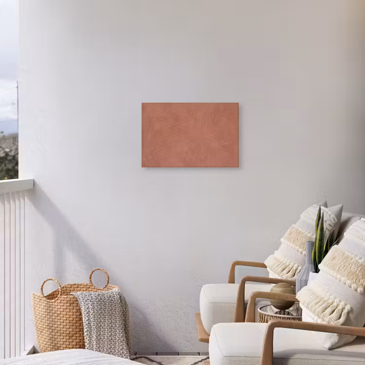 Textuur - Roodbruin - Grof - Modern Tuinposter op houten frame 2 cm dik klein -sfeer1