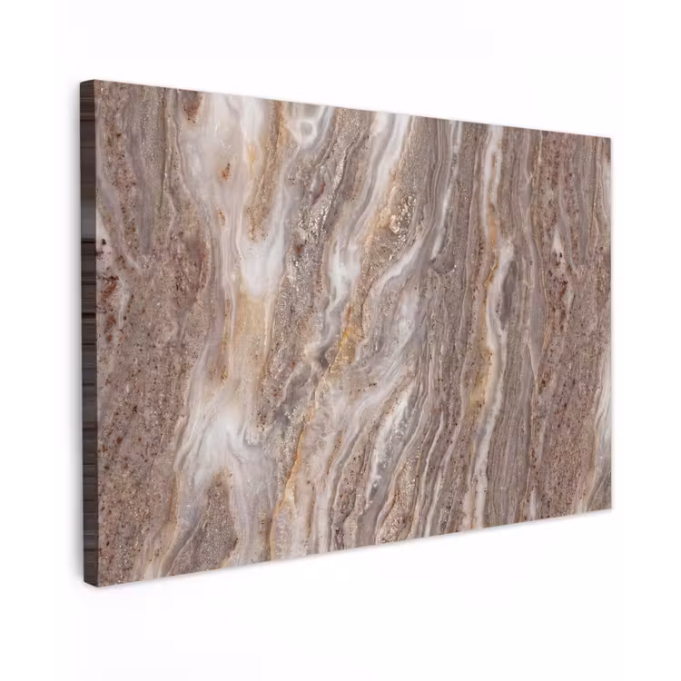 Textuur - Steen - Abstract - Beige Tuinposter op houten frame 2 cm dik klein -3d