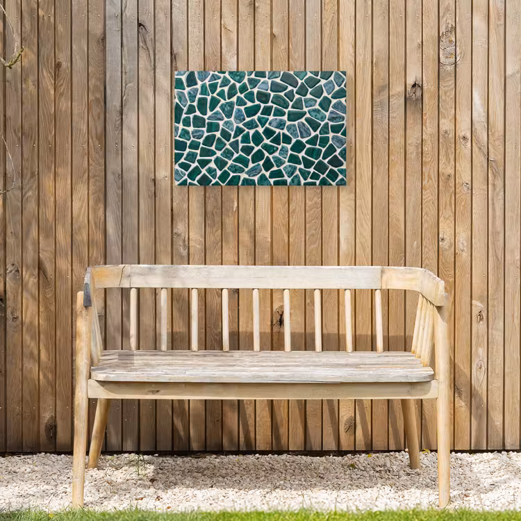 Textuur - Steen - Groen - Abstract - Patroon Tuinposter op houten frame 2 cm dik klein -sfeer4