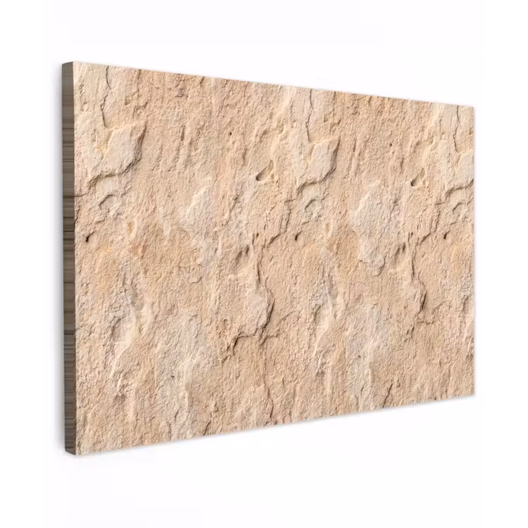 Textuur - Steen - Natuur - Beige Tuinposter op houten frame 2 cm dik klein -3d