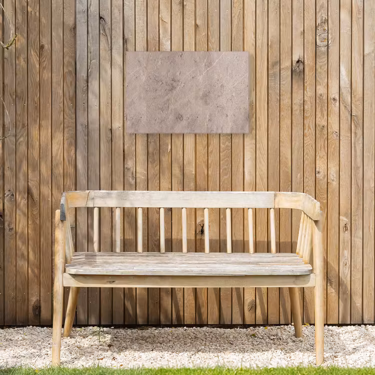 Textuur - Steen - Patroon - Rustiek - Beige Tuinposter op houten frame 2 cm dik klein -sfeer4