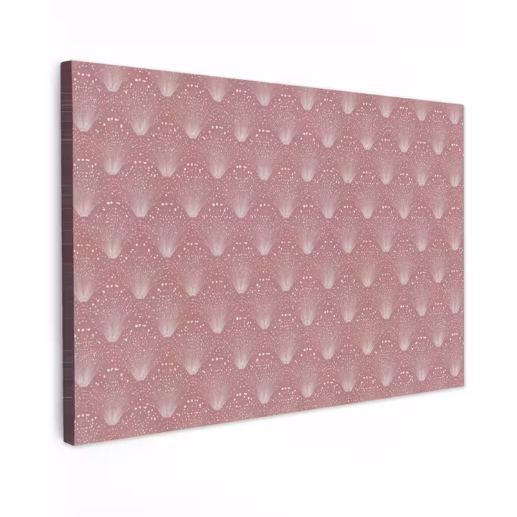Trendy - Patroon - Roze Tuinposter op houten frame 2 cm dik klein 845 -3d