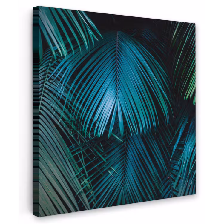 Inductie beschermer - Inductie afdekplaat - Tropical - Jungle - Bladeren - Groen Tuinposter op houten frame 2 cm dik middel -3d