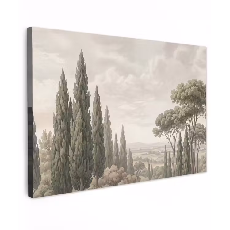 Vallei - Bos - Natuur - Groen Tuinposter op houten frame 2 cm dik klein -3d