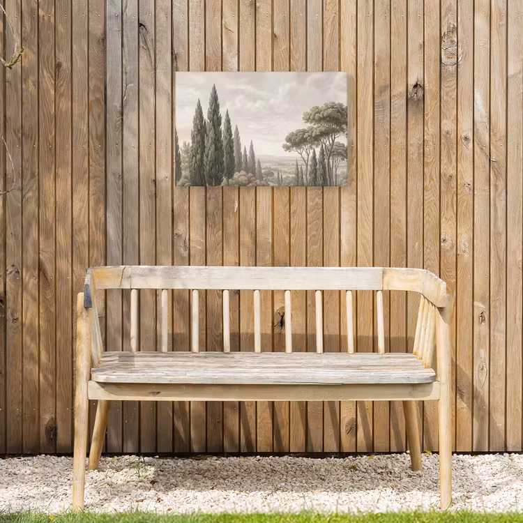 Vallei - Bos - Natuur - Groen Tuinposter op houten frame 2 cm dik klein -sfeer4