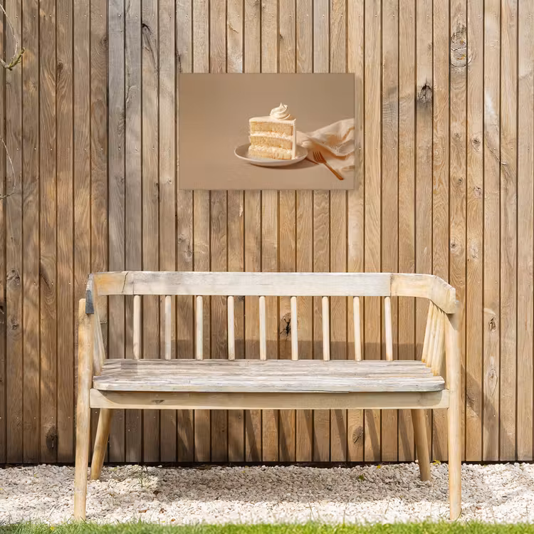 Vanilletaart - Cake - Romig Tuinposter op houten frame 2 cm dik klein -sfeer4