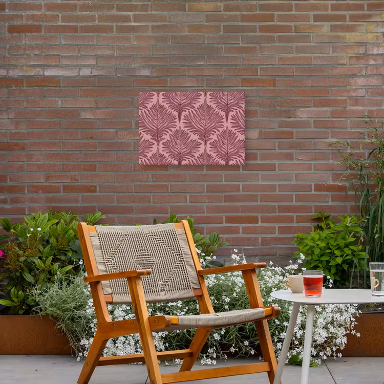 Varen - Patroon - Paars Tuinposter op houten frame 2 cm dik klein 845 -sfeer3