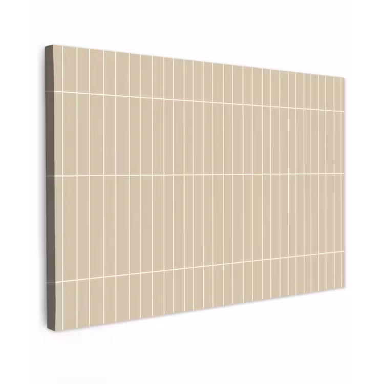 Verticaal - Wandtegel - Crème - Beige Tuinposter op houten frame 2 cm dik klein 845 -3d