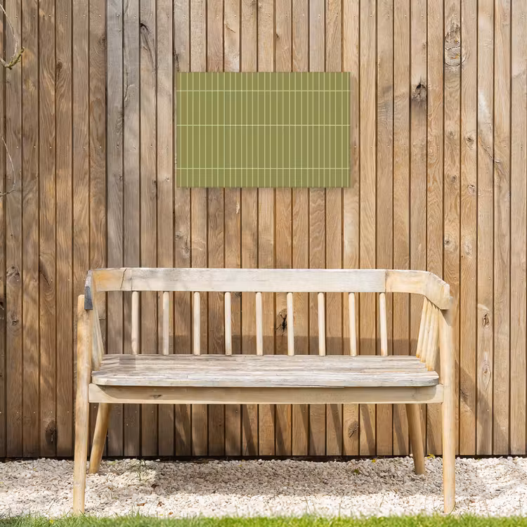 Verticaal - Wandtegel - Olijfgroen Tuinposter op houten frame 2 cm dik klein 845 -sfeer4