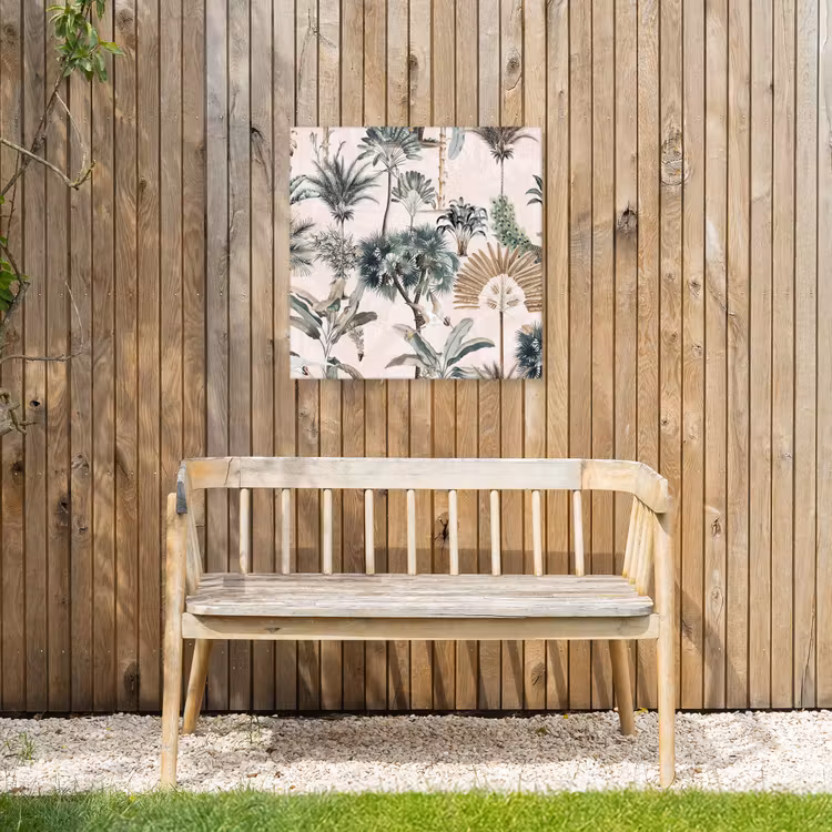 Inductie afdekplaat - Vintage - Jungle - Dieren - Natuur - Inductie beschermer Tuinposter op houten frame 2 cm dik middel -sfeer4