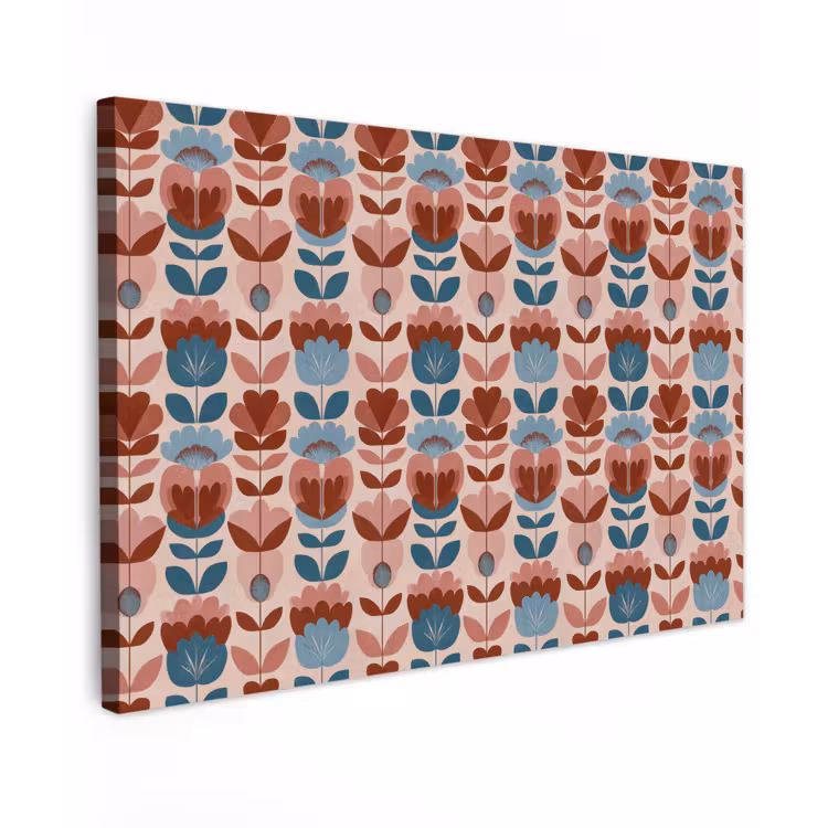 Vintage - Motief - Kleurrijk Tuinposter op houten frame 2 cm dik klein 845 -3d