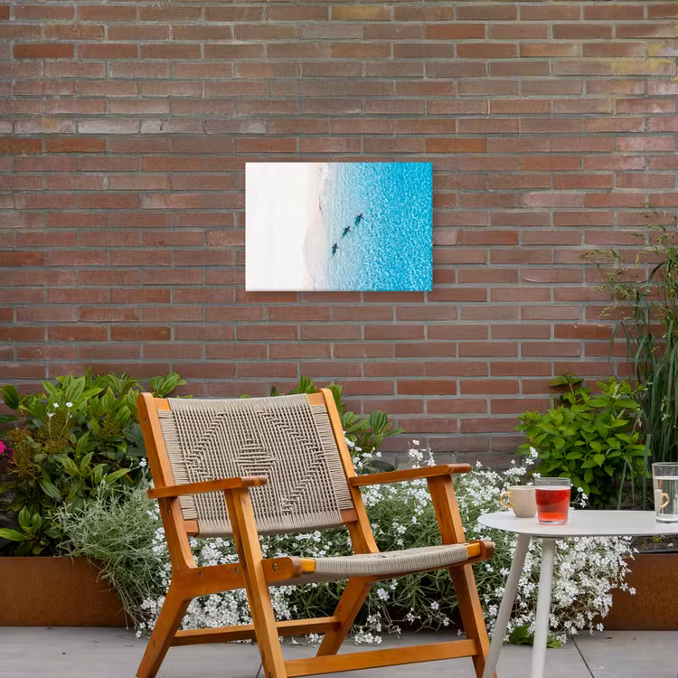 Vis - Oceaan - Strand - Turquoise - Natuur Tuinposter op houten frame 2 cm dik klein -sfeer3