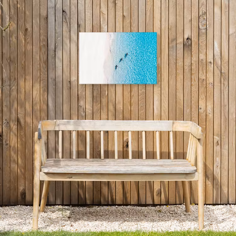 Vis - Oceaan - Strand - Turquoise - Natuur Tuinposter op houten frame 2 cm dik klein -sfeer4