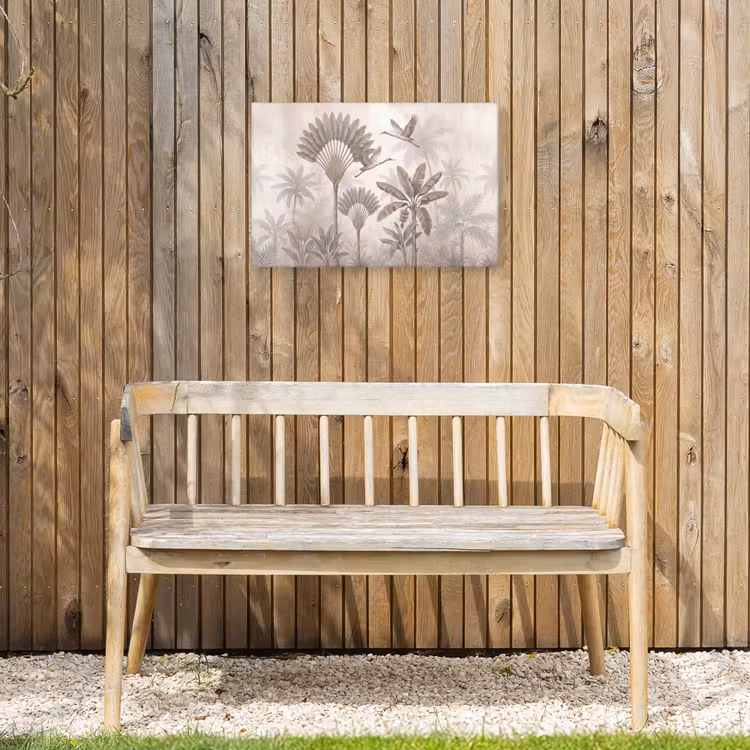 Vogel - Tropisch - Jungle - Natuur - Beige Tuinposter op houten frame 2 cm dik klein -sfeer4