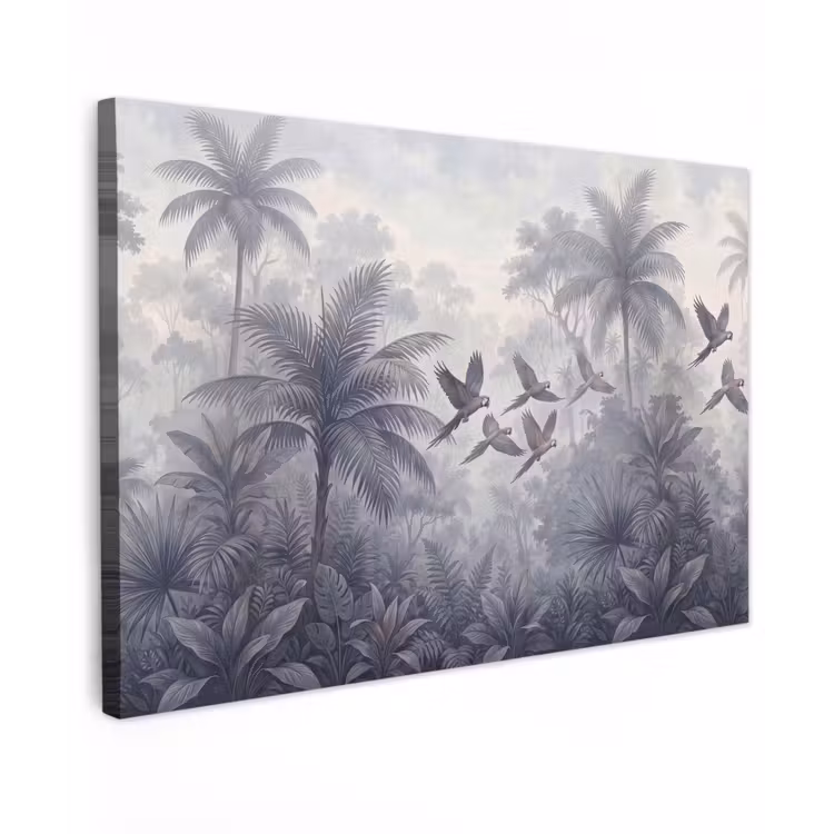 Vogel - Vliegend - Jungle - Vintage - Dieren Tuinposter op houten frame 2 cm dik klein -3d
