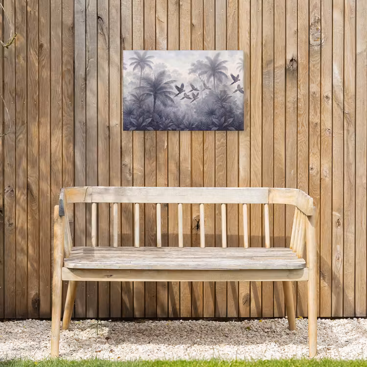 Vogel - Vliegend - Jungle - Vintage - Dieren Tuinposter op houten frame 2 cm dik klein -sfeer4