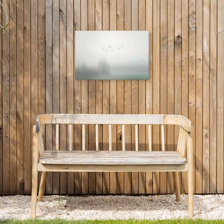 Vogel - Vlucht - Natuur - Minimalistisch Tuinposter op houten frame 2 cm dik klein -sfeer4