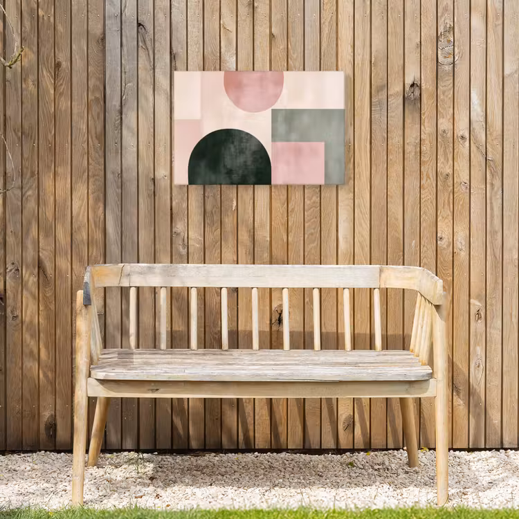 Vormen - Abstract - Cirkel - Zwart Tuinposter op houten frame 2 cm dik klein -sfeer4