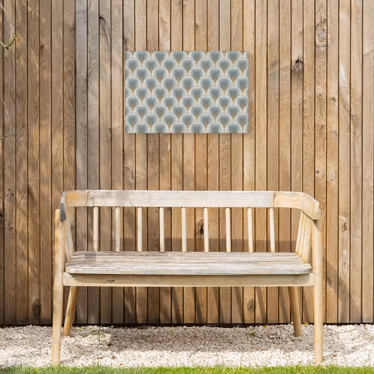 Waaier - Klassiek - Blauw Tuinposter op houten frame 2 cm dik klein 845 -sfeer4