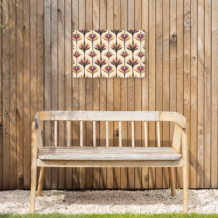 Waaier - Motief - Kleurrijk Tuinposter op houten frame 2 cm dik klein 845 -sfeer4