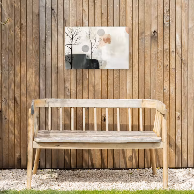 Wabi sabi - Beige - Plant Tuinposter op houten frame 2 cm dik klein -sfeer4