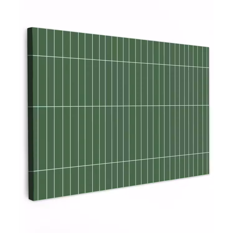 Wandtegel - Verticaal - Donkergroen Tuinposter op houten frame 2 cm dik klein 845 -3d