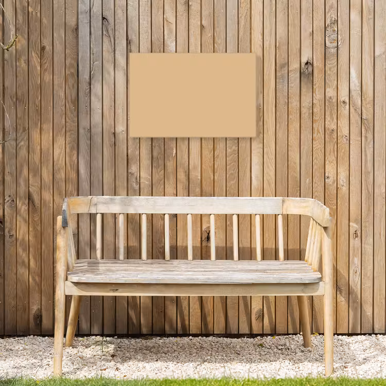 Warm - Sand - Nude Tuinposter op houten frame 2 cm dik klein 845 -sfeer4