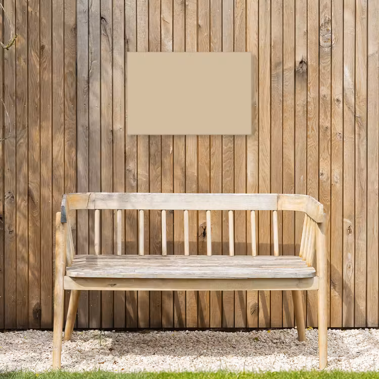 Warm - Sand - Nude Tuinposter op houten frame 2 cm dik klein 845 -sfeer4