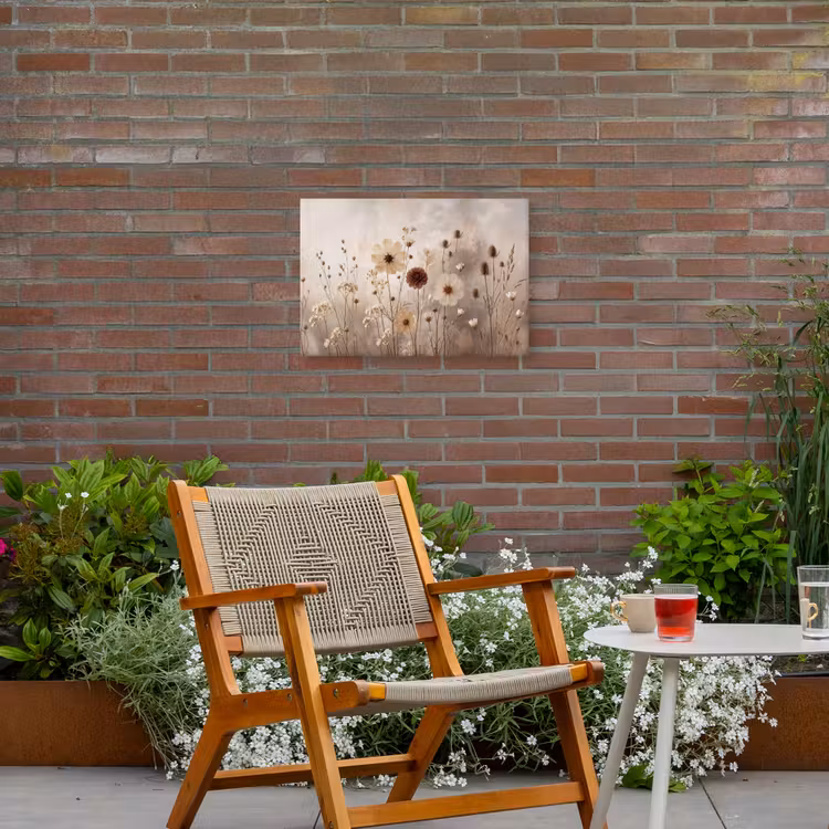 Wilde bloemen - Botanisch - Vintage - Natuur - Rustiek Tuinposter op houten frame 2 cm dik klein -sfeer3