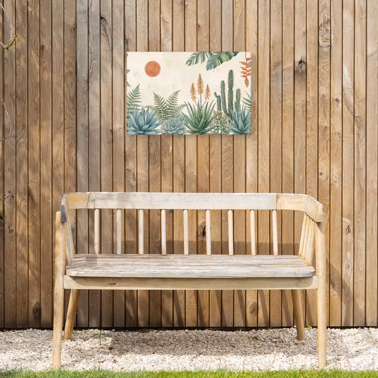 Woestijn - Planten - Groen Tuinposter op houten frame 2 cm dik klein -sfeer4