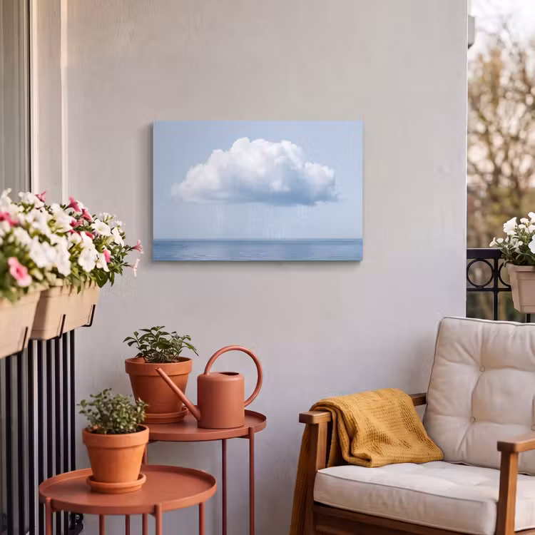 Buiten canvas - Wolk - Regen - Natuur - Wolk - Regen - Natuur Tuinposter op houten frame 2 cm dik klein