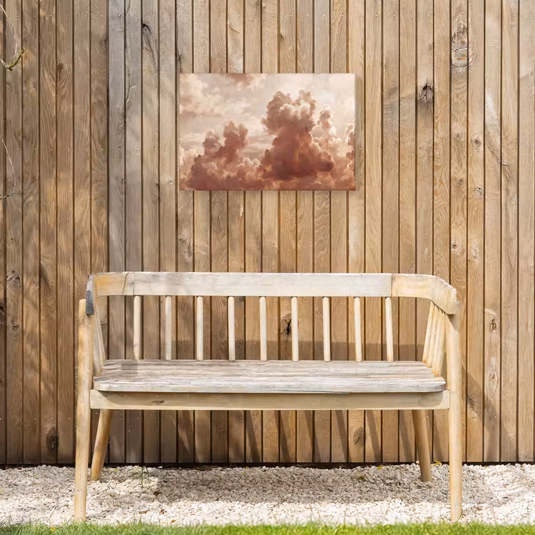 Wolken - Lucht - Natuur - Modern - Bruin Tuinposter op houten frame 2 cm dik klein -sfeer4