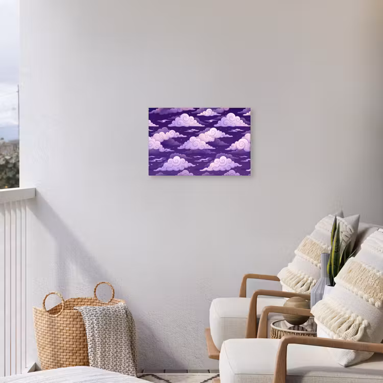Wolken - Nacht - Natuur - Abstract - Paars Tuinposter op houten frame 2 cm dik klein -sfeer1