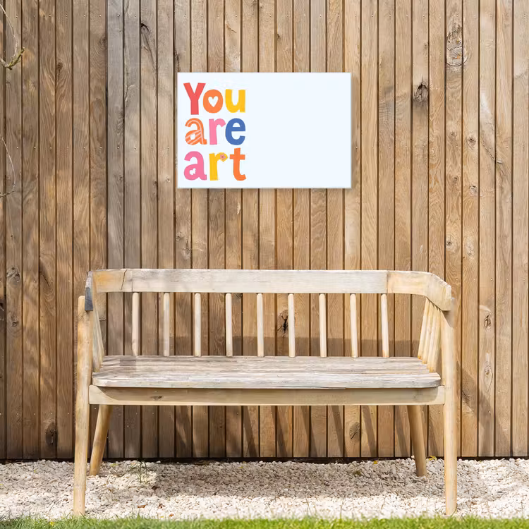 You are art - Kleurrijk - Grafisch Tuinposter op houten frame 2 cm dik klein -sfeer4