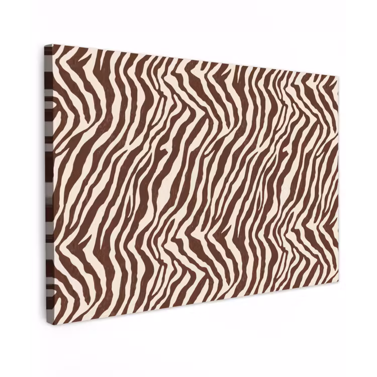 Zebra - Patroon - Zwart - Wit Tuinposter op houten frame 2 cm dik klein 845 -3d
