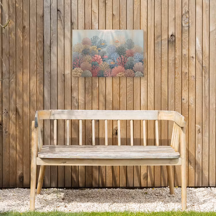 Zee - Koraal - Vis - Natuur - Kleurrijk Tuinposter op houten frame 2 cm dik klein -sfeer4
