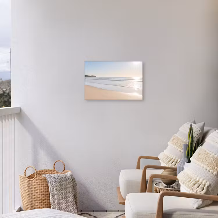 Zee - Zon - Zand Tuinposter op houten frame 2 cm dik klein -sfeer1