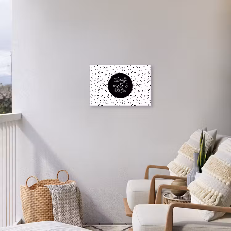 Zonnetje, wijntje & kletsen - Quotes - Tekst - Wijn - Zomer Tuinposter op houten frame 2 cm dik klein -sfeer1