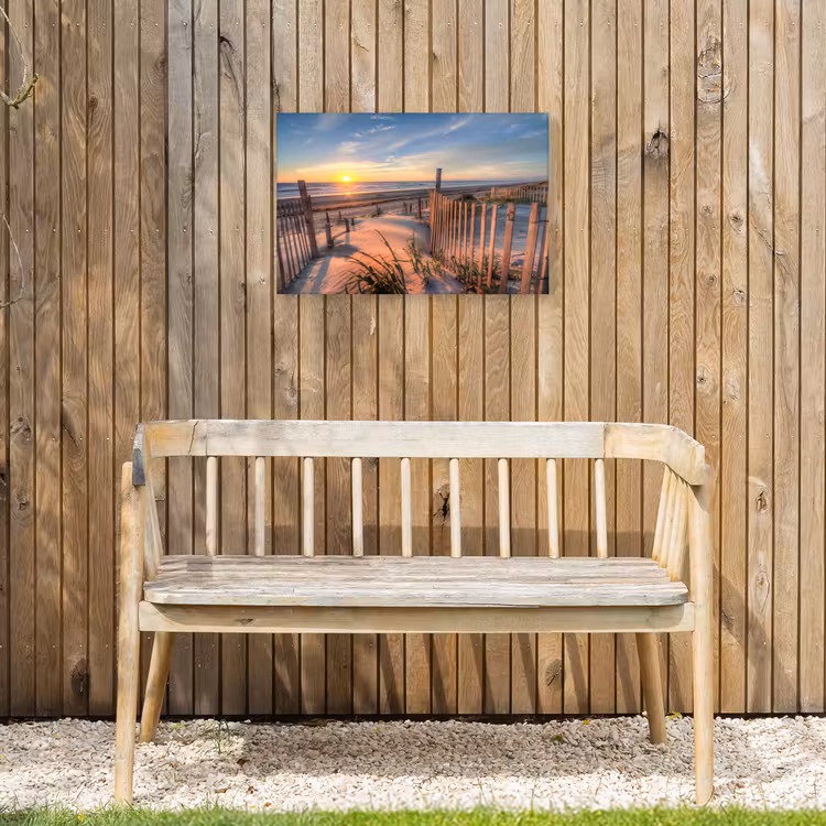 Zonsondergang Achter de Duinen Tuinposter op houten frame 2 cm dik klein -sfeer4