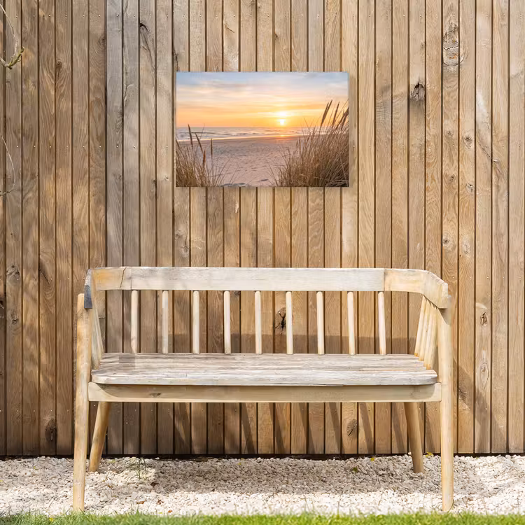 Zonsondergang - Duinen - Zee Tuinposter op houten frame 2 cm dik klein -sfeer4
