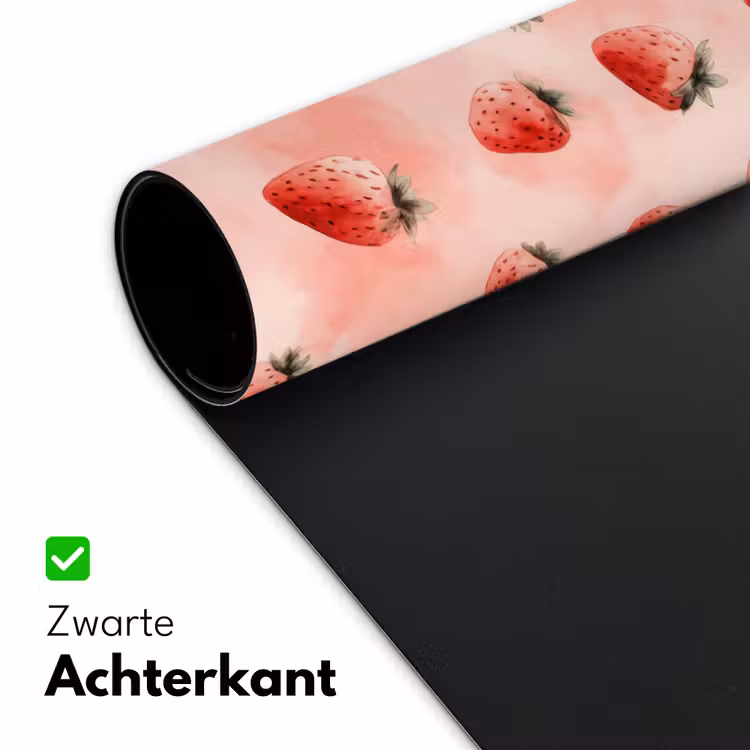 Aardbei - Patroon - Roze Muismat XXL klein 681 -sfeer2