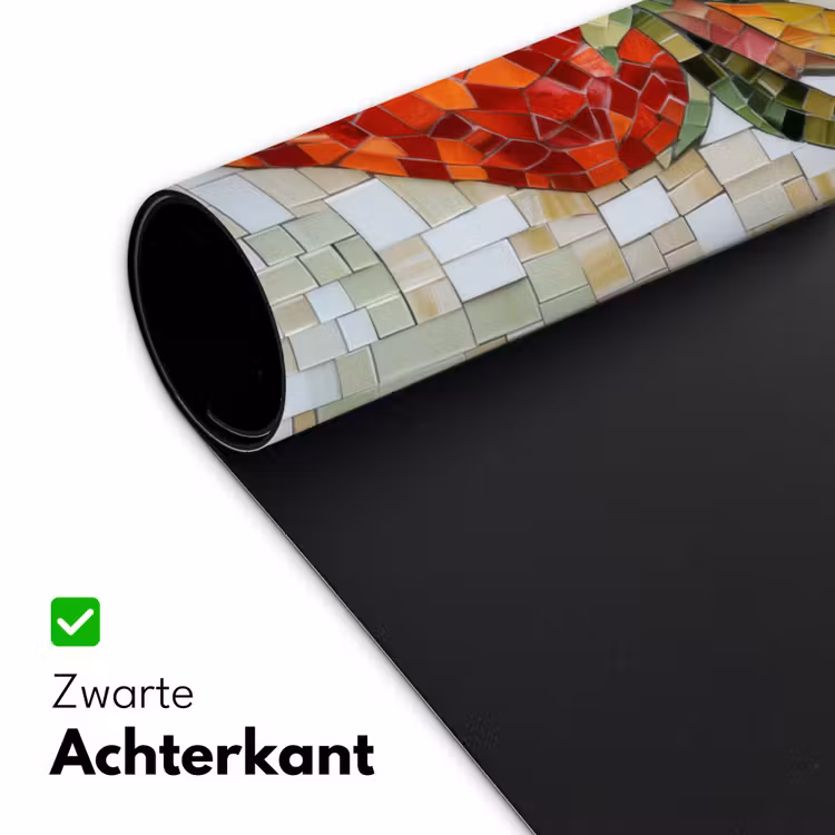 Aardbei - Rood - Mozaïek - Fruit Muismat XXL klein -sfeer2