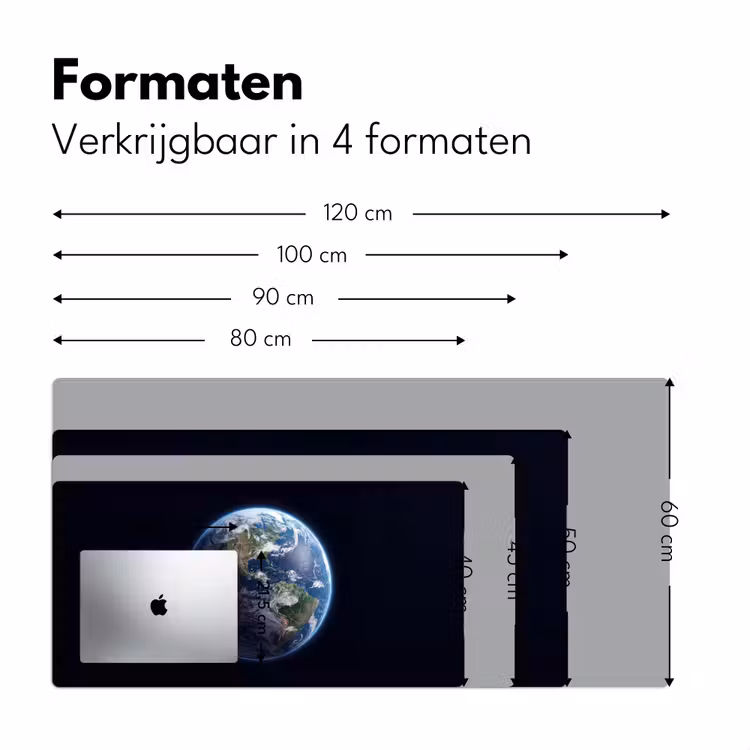 Bureau onderlegger - Aarde - Ruimte - Kosmos - Aarde - Ruimte - Kosmos Muismat XXL klein