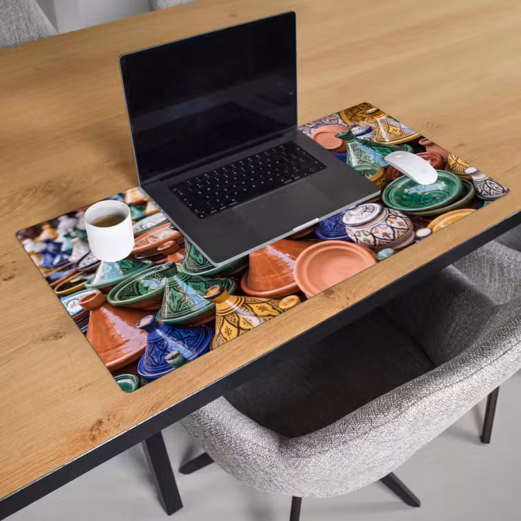 Bureau onderlegger - Aardewerk - Kleurrijk - Patroon - Aardewerk - Kleurrijk - Patroon Muismat XXL klein