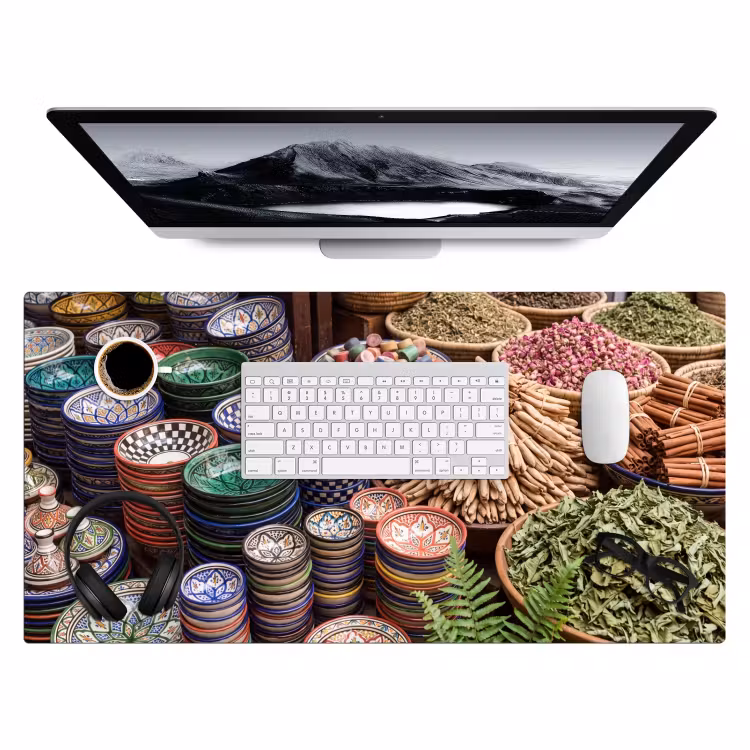 Bureau onderlegger - Aardewerk - Oosters - Kleurrijk - Aardewerk - Oosters - Kleurrijk Muismat XXL klein