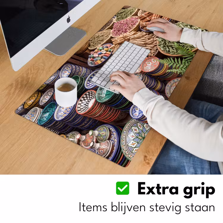 Bureau onderlegger - Aardewerk - Oosters - Kleurrijk - Aardewerk - Oosters - Kleurrijk Muismat XXL klein