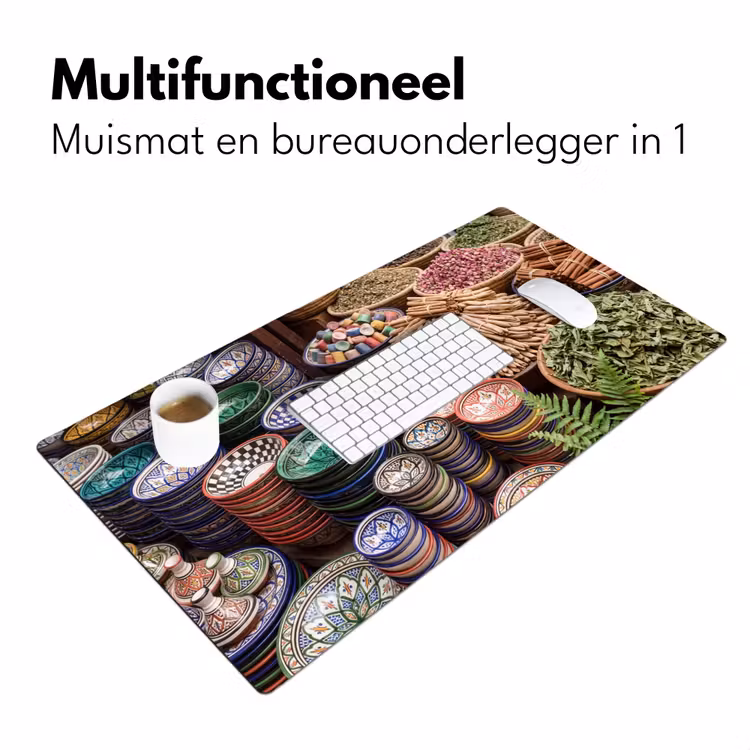 Bureau onderlegger - Aardewerk - Oosters - Kleurrijk - Aardewerk - Oosters - Kleurrijk Muismat XXL klein